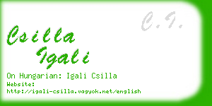 csilla igali business card